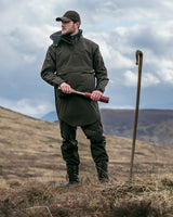 Hoggs Of Fife Mens Struther Trilaminate Long Waterproof Adjustable Stalking Hunting Fishing Outdoor Smock (Sizes S-3XL)