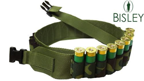 Bisley UK 12/20G Adjustable Camouflage Cartridge Belt Universal by Bisley (holds 25 Cartridges)